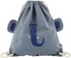 Trixie Mrs. Elephant Drawstring Bag light blue Kindertas online kopen