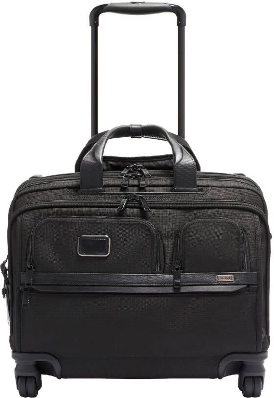 Tumi Alpha DLX Wheeled Laptop Case black Zachte koffer