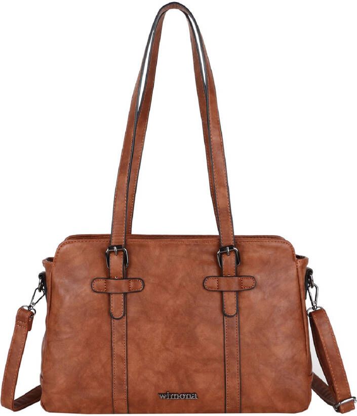 Wimona Angelina Dames Schoudertas cognac