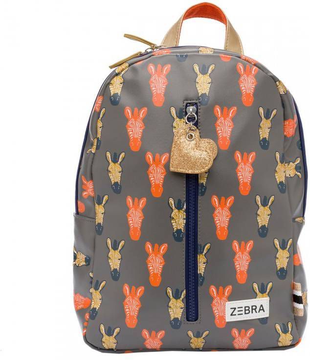 Zebra Trends Girls Rugzak M Zebra grey/gold