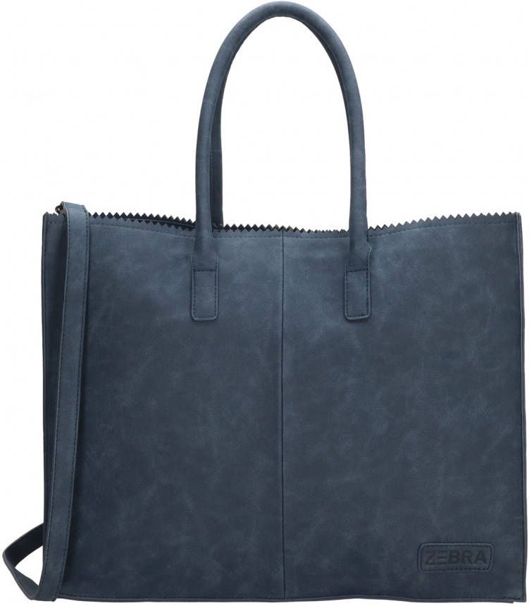 Zebra Trends Zebra Natural Bag Lisa XL Shopper Jeansblauw