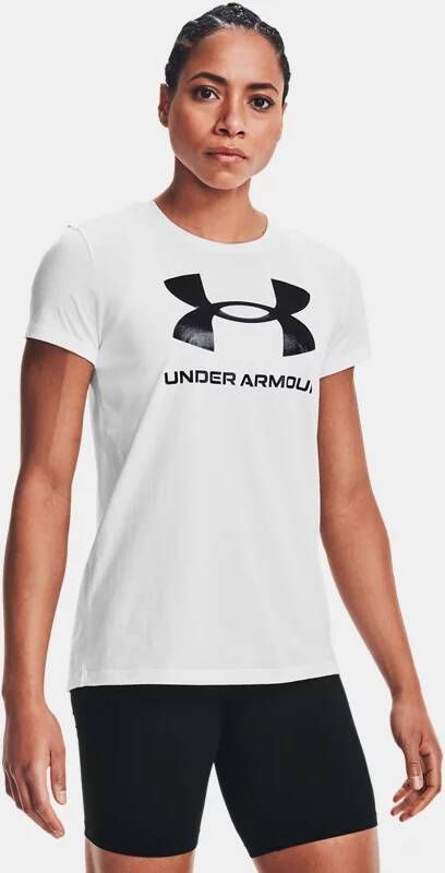 Under Armour Damesshirt Sportstyle Graphic met korte mouwen Wit/Zwart