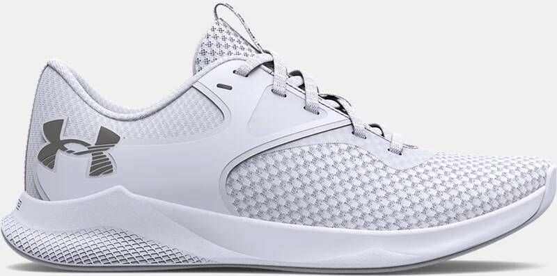 Under Armour Damestrainingsschoenen Charged Aurora 2 Wit/Wit/Metalen Warm Zilver 42.5