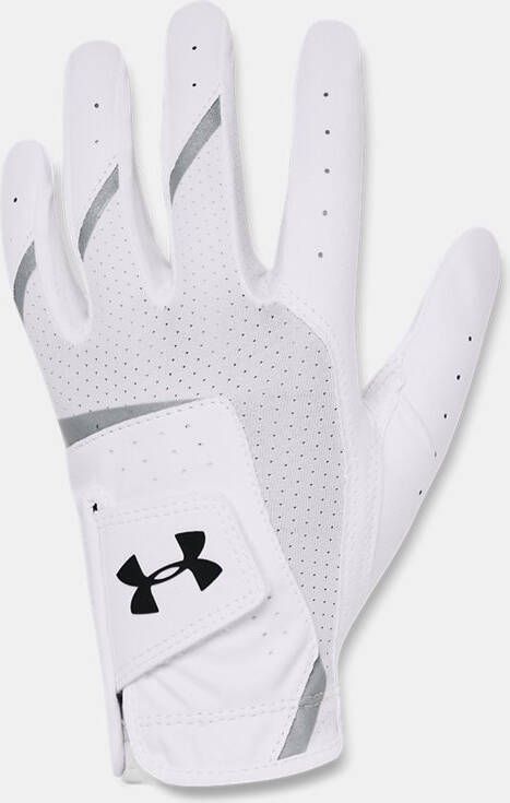 Under Armour Golfhandschoen Iso Chill voor jongens Wit/Metalen Zilver/Zwart LYLG