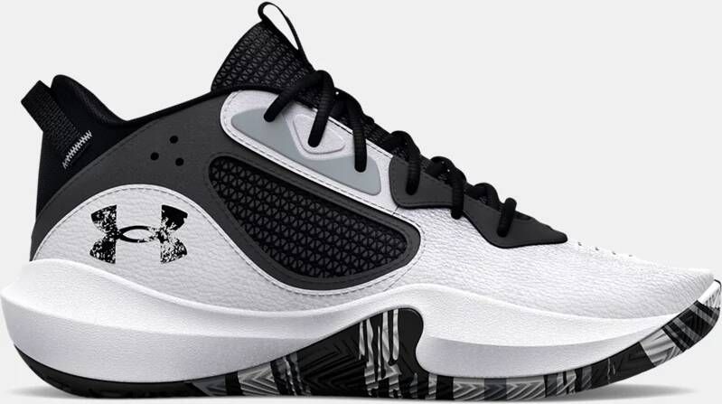 Under Armour Basketbalschoenen Grade School Lockdown 6 Wit/Zwart/Zwart 38.5