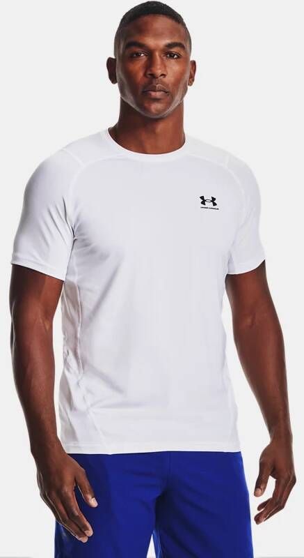 Under Armour Herenshirt HeatGear® Armour Fitted met korte mouwen Wit/Zwart