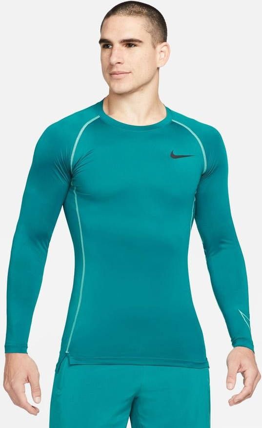 Nike Pro Top Dri FIT Groen/Turquoise Lange Mouwen