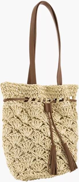 Graceland Beige handtas riet