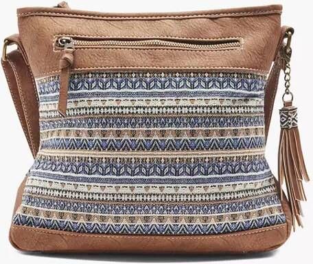 Graceland schoudertas blauw/bruin?