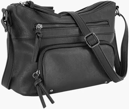 Graceland Zwarte schoudertas maat