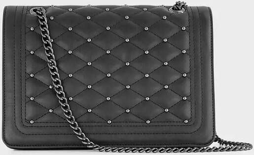 Graceland Zwarte schoudertas padded maat