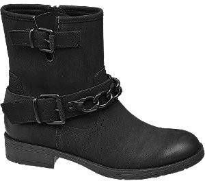 Zwarte bikerboot ketting Graceland maat 38 - Tassenshoponline.nl