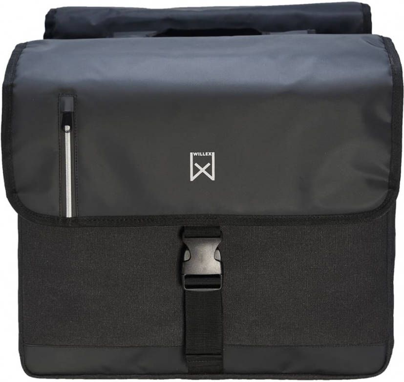 Willex Dubbele Canvas Kantoortas Zwart/Zwart 30 liter