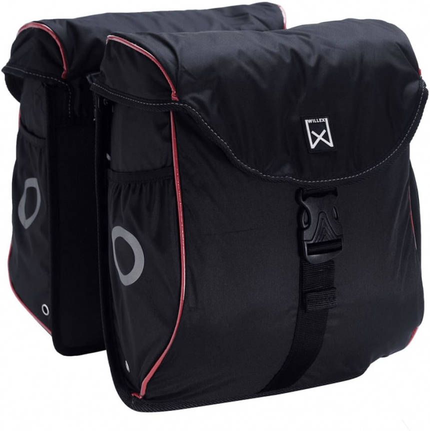 Willex Fietstassen 300 Flexi 24 L zwart en rood