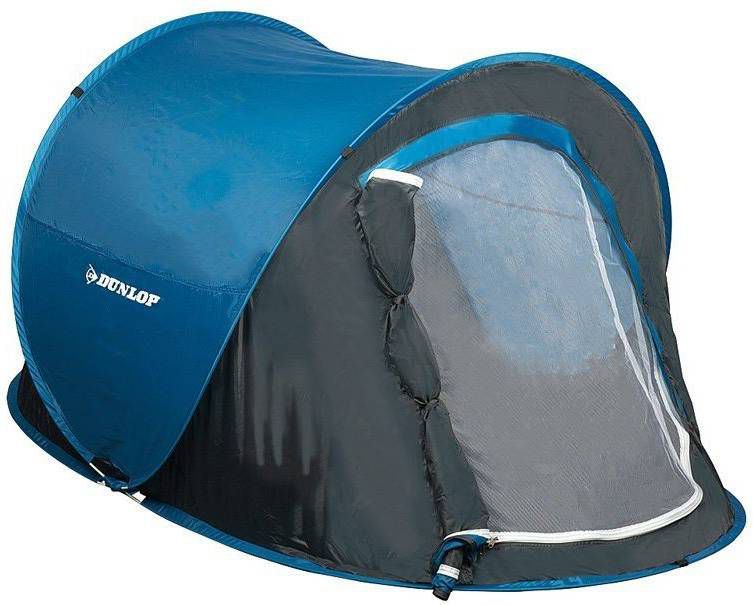 1 Persoons pop up tent blauw 220x120x90cm Dunlop 112x112x94 1 Persoons pop up tent blauw 220x120x90cm Dunlop 112x112x94