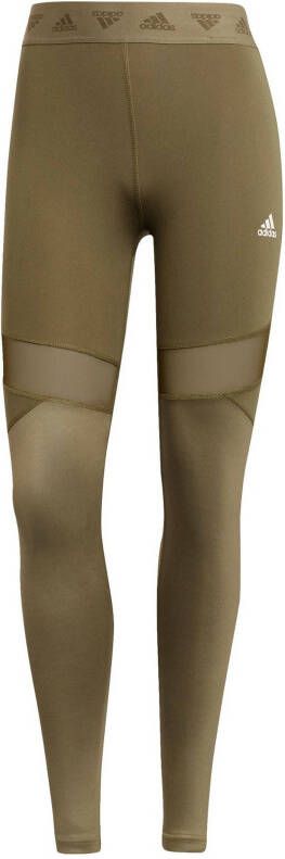 Adidas Performance sportlegging olijfgroen