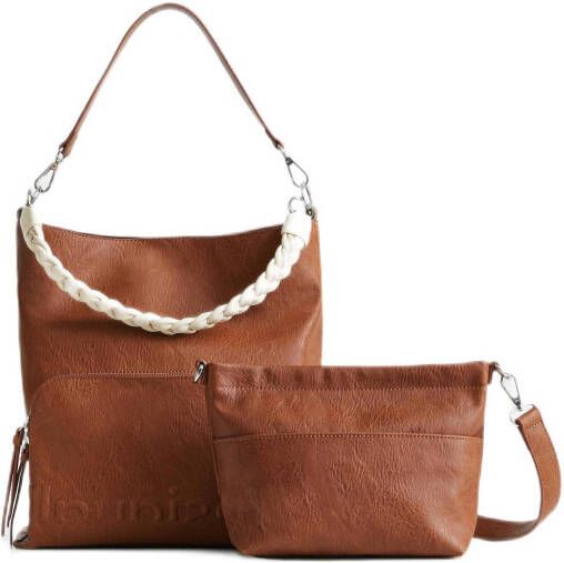 Desigual Sac seau/bandoulière porté croisé 2 en 1 22Saxp37 , Bruin, Dames