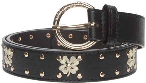 Fabienne Chapot leren riem Clover zwart