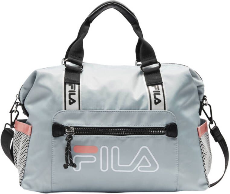 Fila handtas met logo blauwgrijs