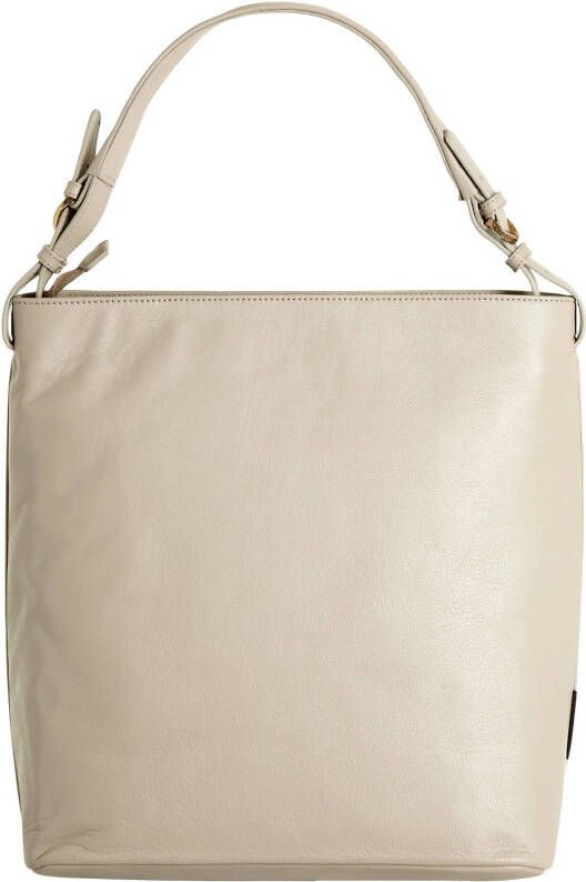 Fred de la Bretoniere Soft Nappa Leather Shoulderbag L taupe Damestas