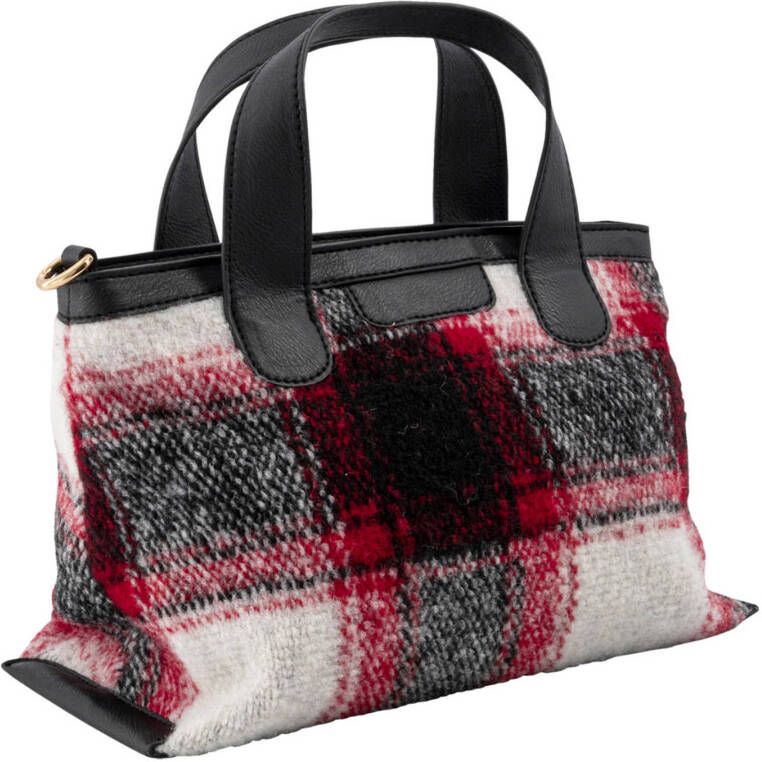 Graceland geruite handtas rood/zwart