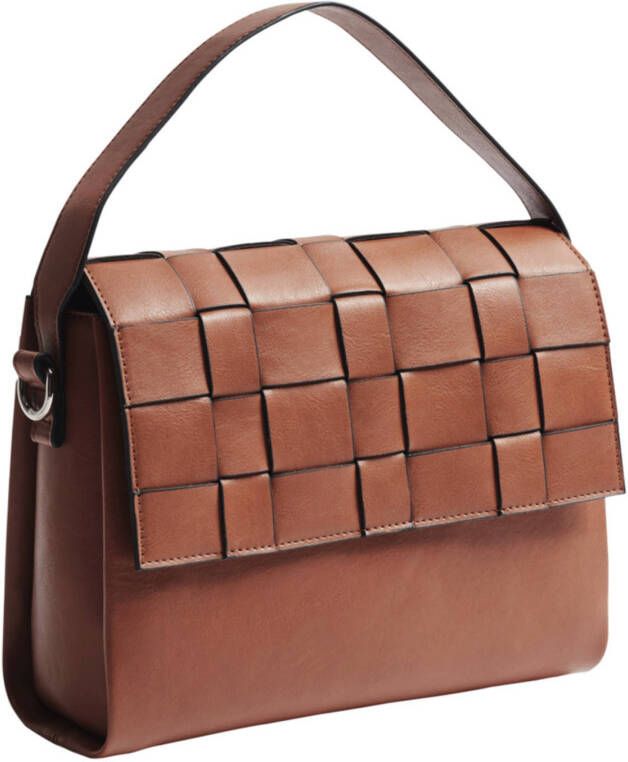 Graceland Bruine handtas gevlochten maat