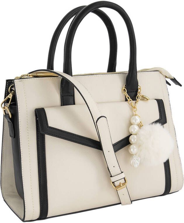 Graceland handtas ecru/zwart