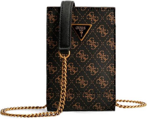 GUESS telefoontasje Cordelia Chit Chat donkerbruin