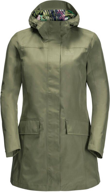 Jack Wolfskin Cape York Paradise Coat W Dames Middengroen