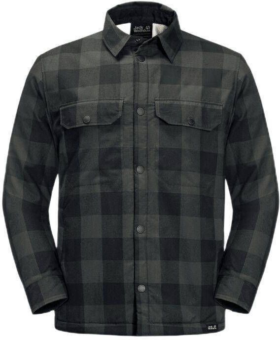 Jack Wolfskin Whiteville Gewatteerd Overhemd Donkergroen