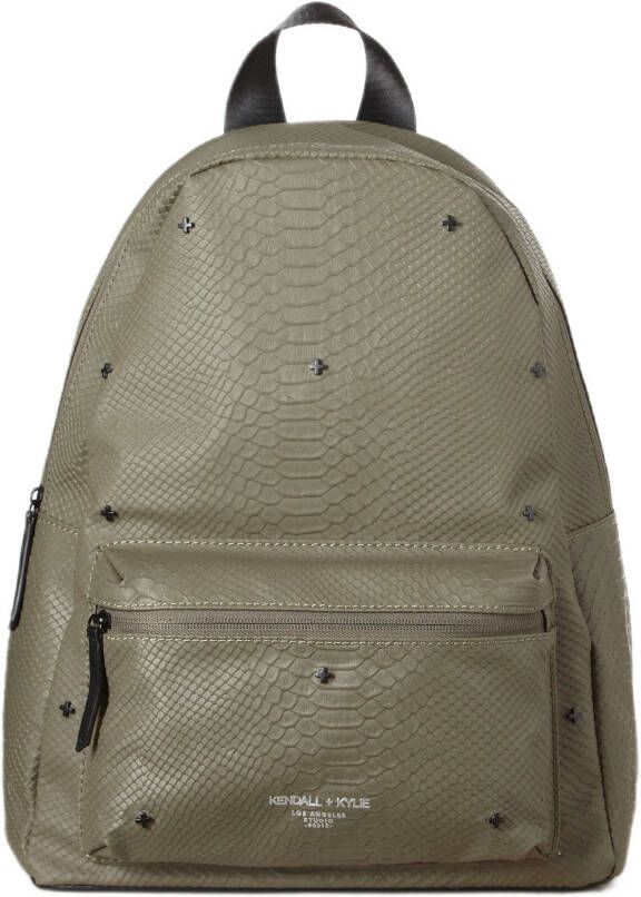 Kendall + Kylie rugzak CORA met slangenprint kaki