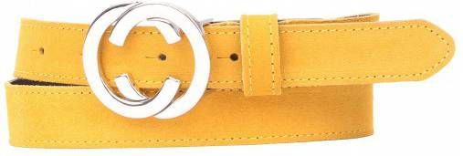 Legend leren riem geel