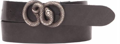 Legend leren riem met gesp zwart