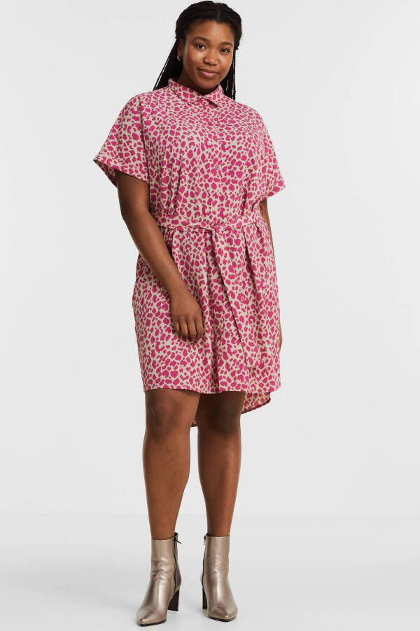 Manfield leren enkellaarzen zilver/rosé