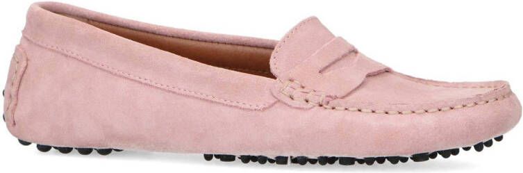 Manfield suède mocassins roze