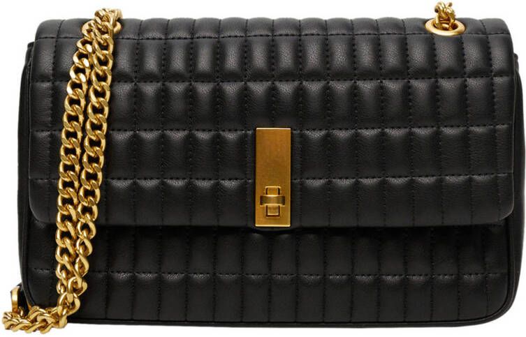 Mango Levante schoudertas met quilt patroon