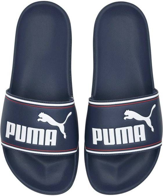 Puma Leadcat badslippers donkerblauw/wit