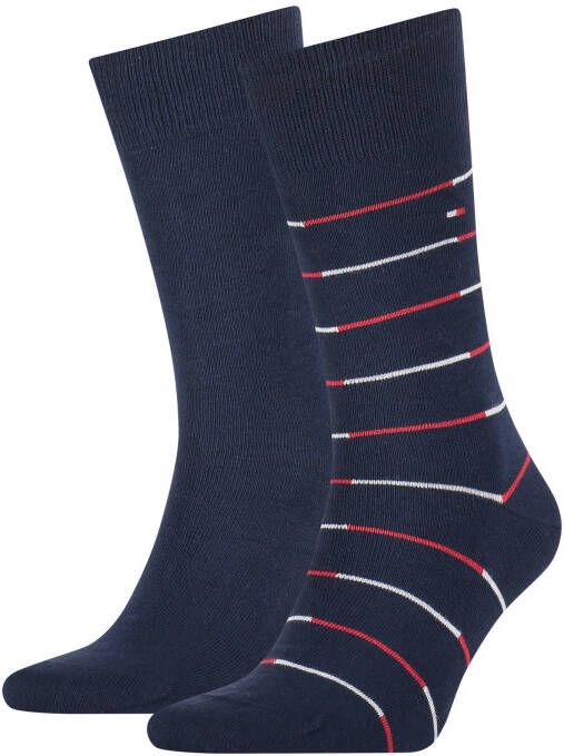 Tommy Hilfiger Sokken Sock 2P Tommy Stripe Blauw