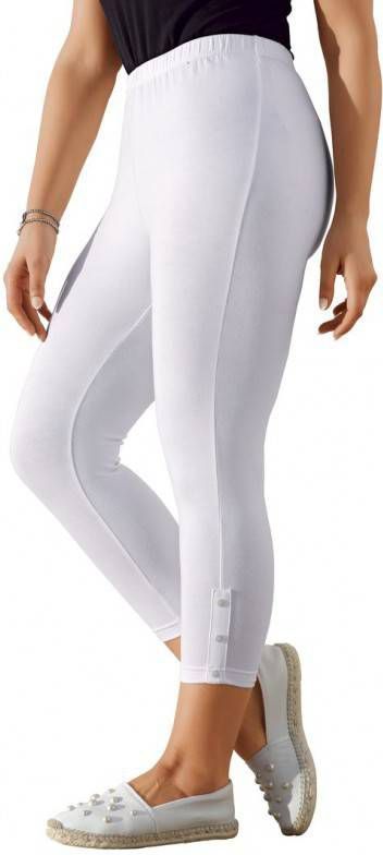 MIAMODA 7/8 legging met sierknoopjes Wit