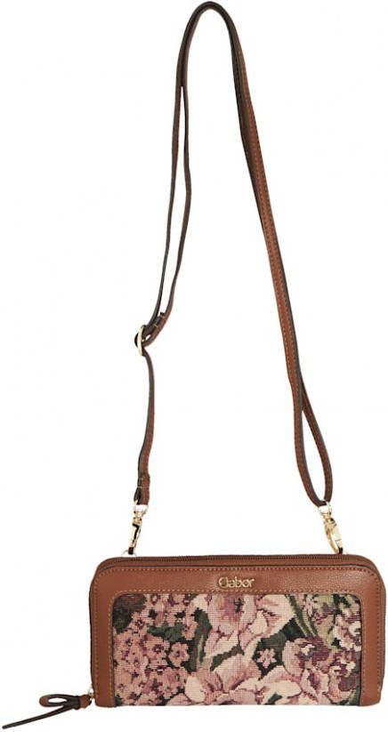 Gabor Portemonnee met bloemendessin Cognac/Multicolor