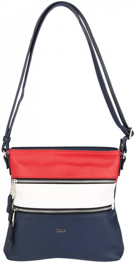 Gabor Schoudertas in klassieke look Rood/Wit/Marine