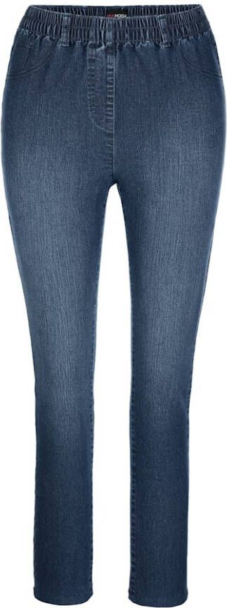 MIAMODA Jegging met ceintuurlussen Blue stone