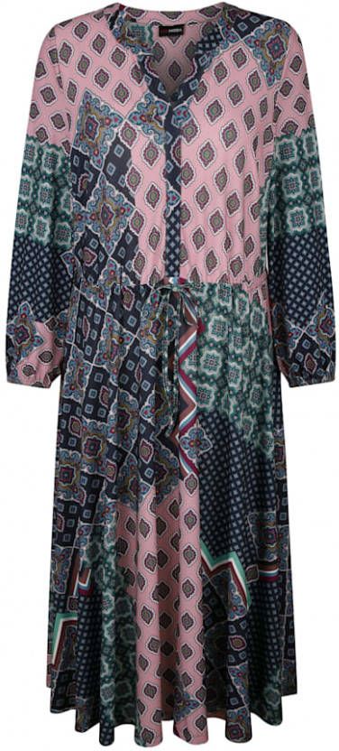 MIAMODA Jurk met grafische print Marine