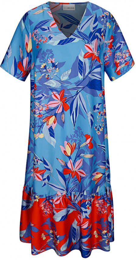 MIAMODA Jurk met mooie print Multicolor