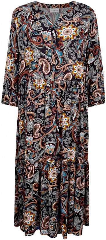MIAMODA Jurk met paisleyprint Zwart