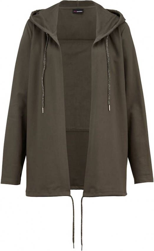 MIAMODA Sweatvest zonder sluiting Flessengroen