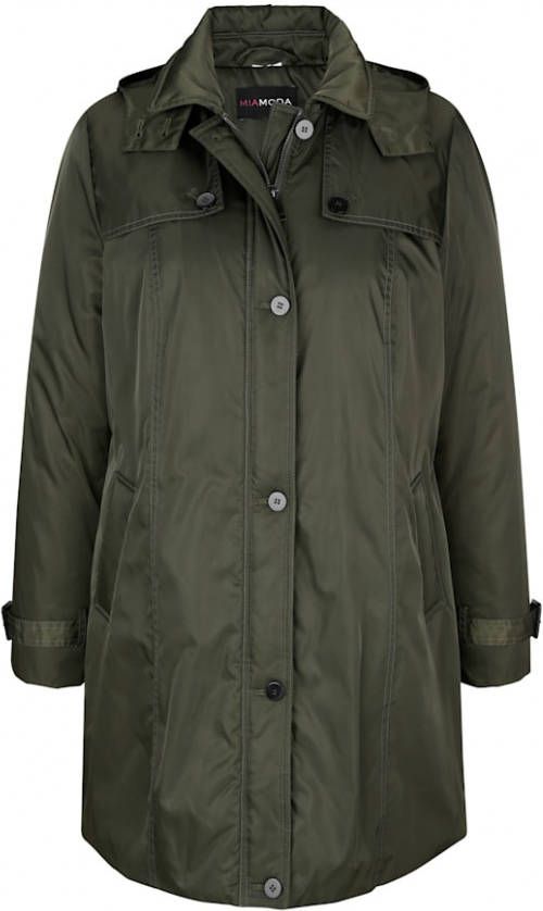 MIAMODA Trenchcoat in sportieve look Flessengroen