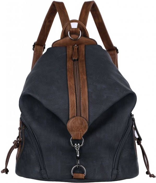 Rieker Rugzak met subtiel reliëf Marine/Cognac